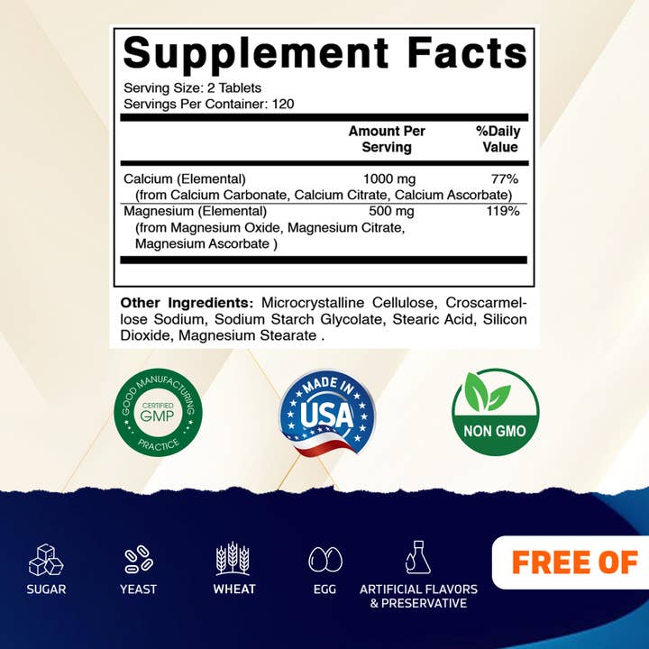 Vitamatic - Wholesale Oral Supplement/Vitamin - Vitamatic Calcium Magnesium Complex - 240 Tablets1