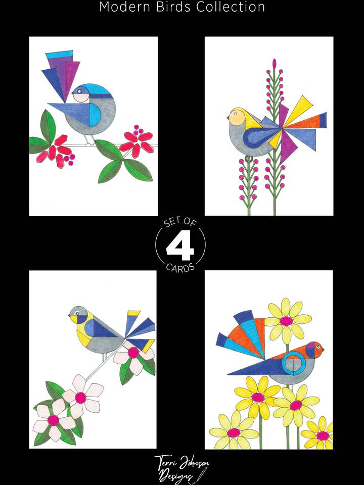 Modern Birds for wholesale by Terri Johnson Designs