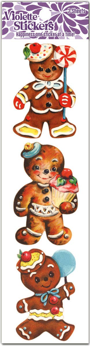 Violette Stickers - Wholesale Sticker - QT-08 Gingerbread Men Stickers0