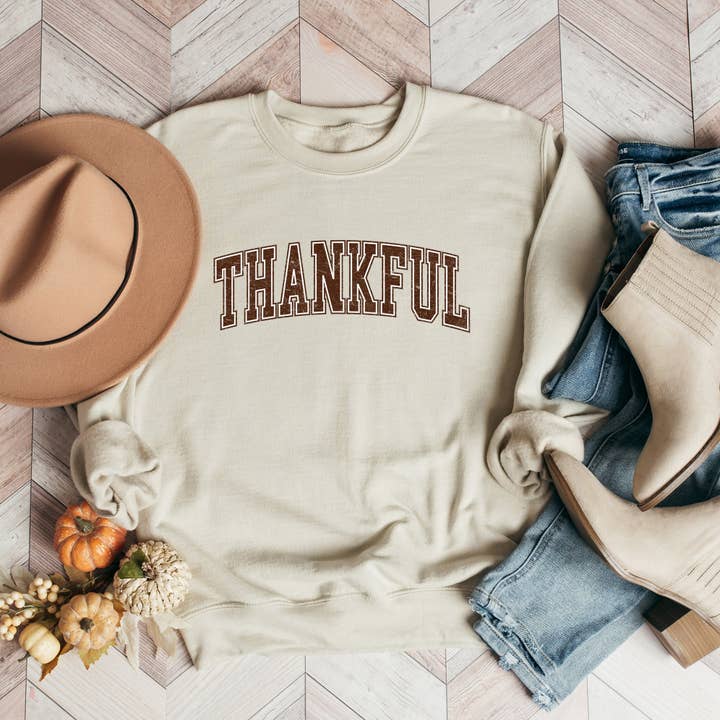 Thankful Grunge | Sweatshirt for wholesale by Uplifting Threads Co Wholesale