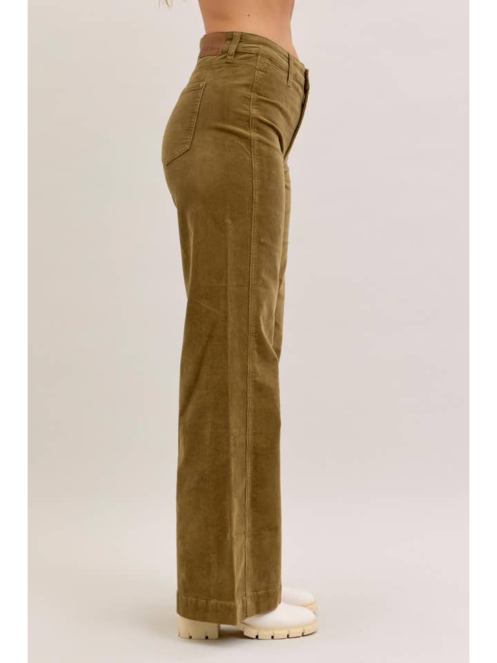 OLIVE HW Retro Wide Welt Pockets & Forward Side Seams for wholesale on Faire1