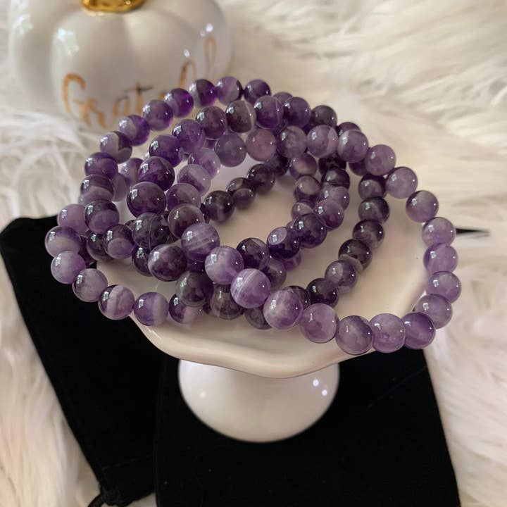Natural Amethyst Healer Bracelet 8mm for wholesale by Proverbs31xAlysa