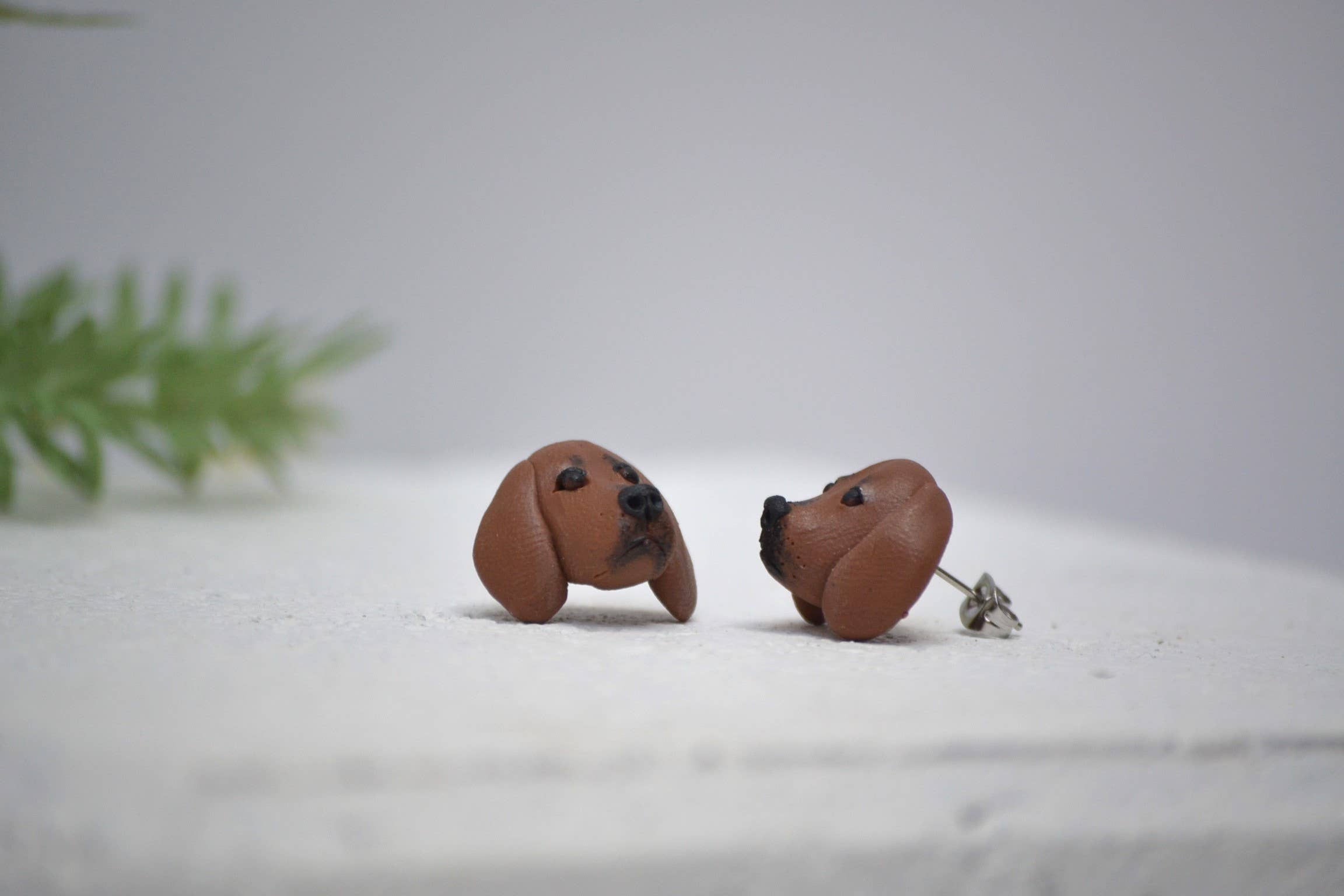 Pawfect Love - Wholesale Knopjes/oorstekers - Teckel Oorbellen - Handgemaakte Polymer Clay Worst Hondenstuds7