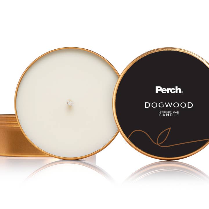 Dogwood Apricot Wax Pocket Tin Candle for wholesale by Perch® CandleHouse