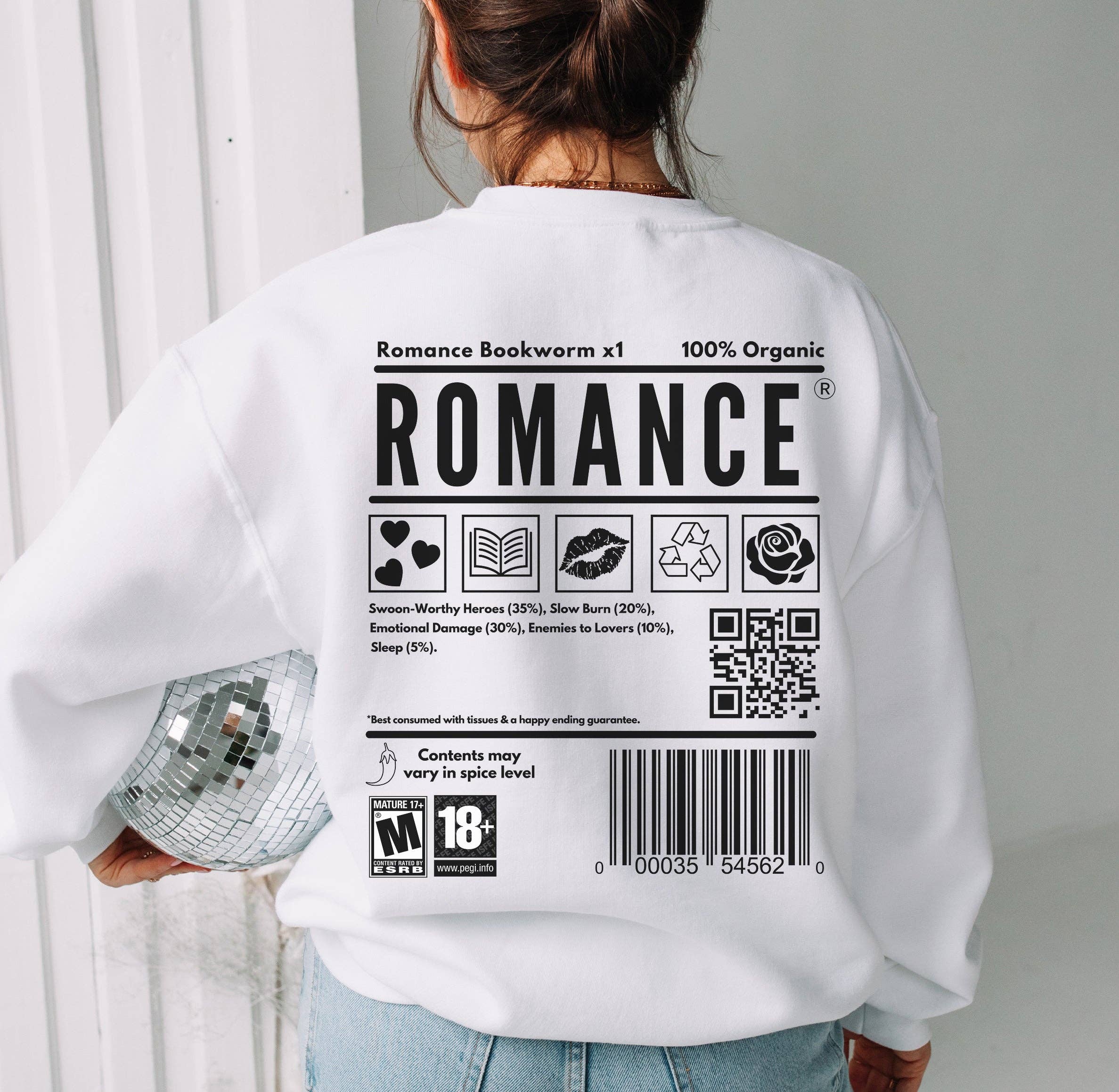 MagicMerchEmporium - Wholesale Graphic Sweatshirt - Unisex - ROMANCE BOOKWORM Sweatshirt2