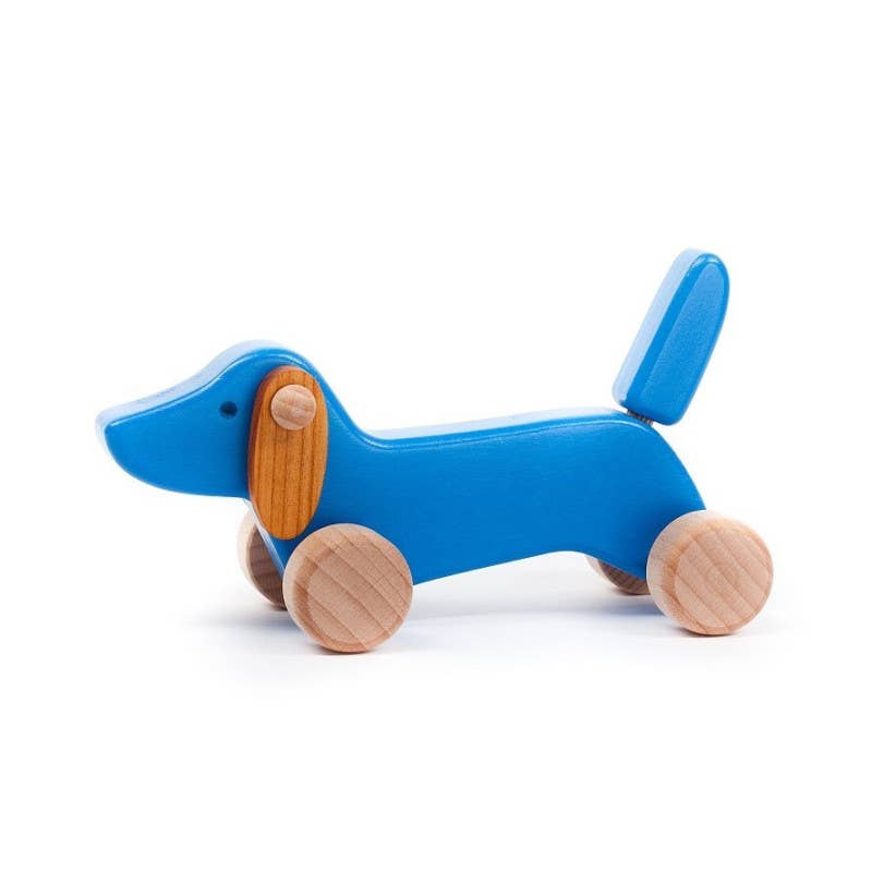 BAJO WOODEN TOYS - Wholesale Wood Toy - Kids - Small Dachshund on Wheels - Wooden Toy Dog6