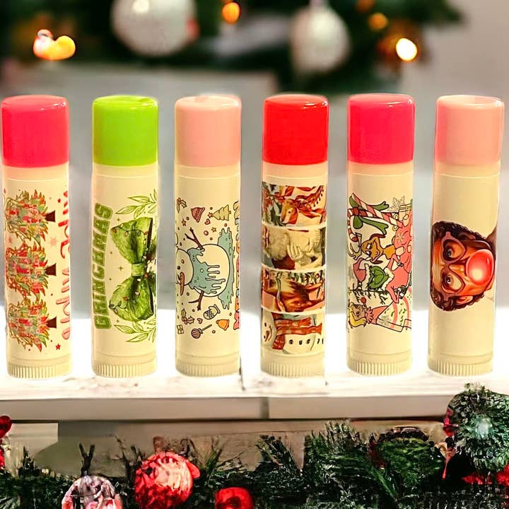 Lasting Impressions CT - Vendita all'ingrosso Burro di cacao - Set di 25 Balsami per Labbra Natalizi alla Vaniglia Lucidalabbra Festivo