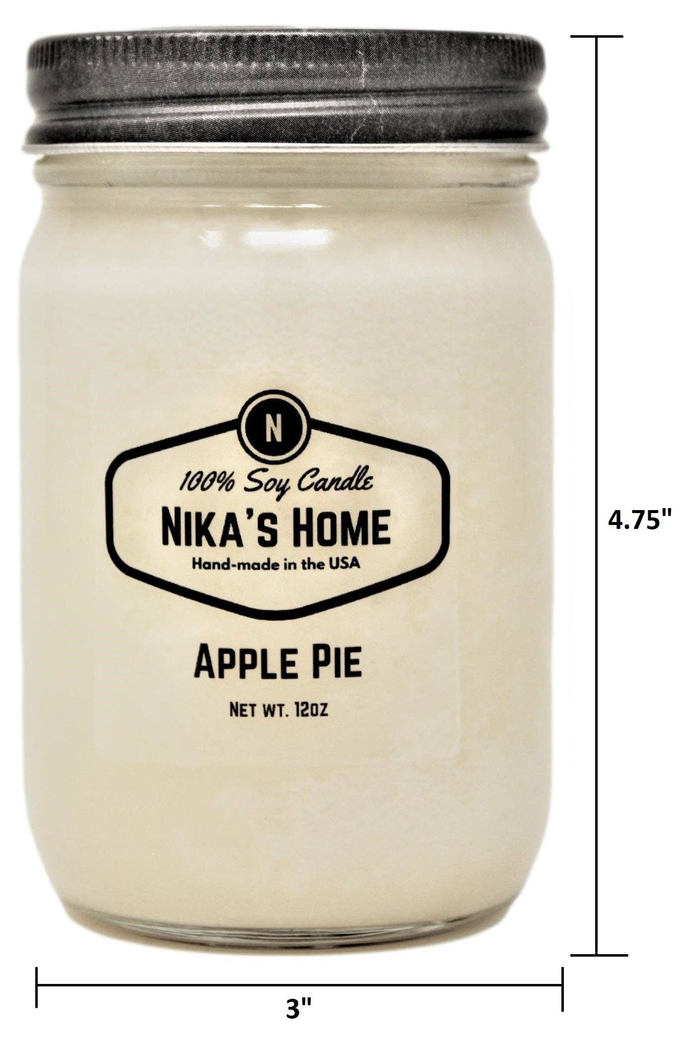Nika's Home - Wholesale Jar/Filled Candle - Apple Pie1