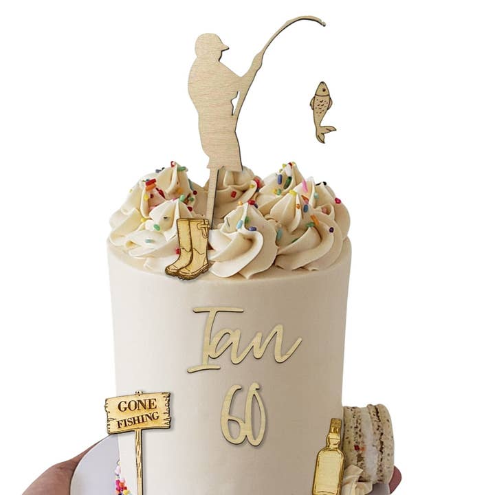 Fishing Theme Cake Topper for wholesale by Harwill and Fox