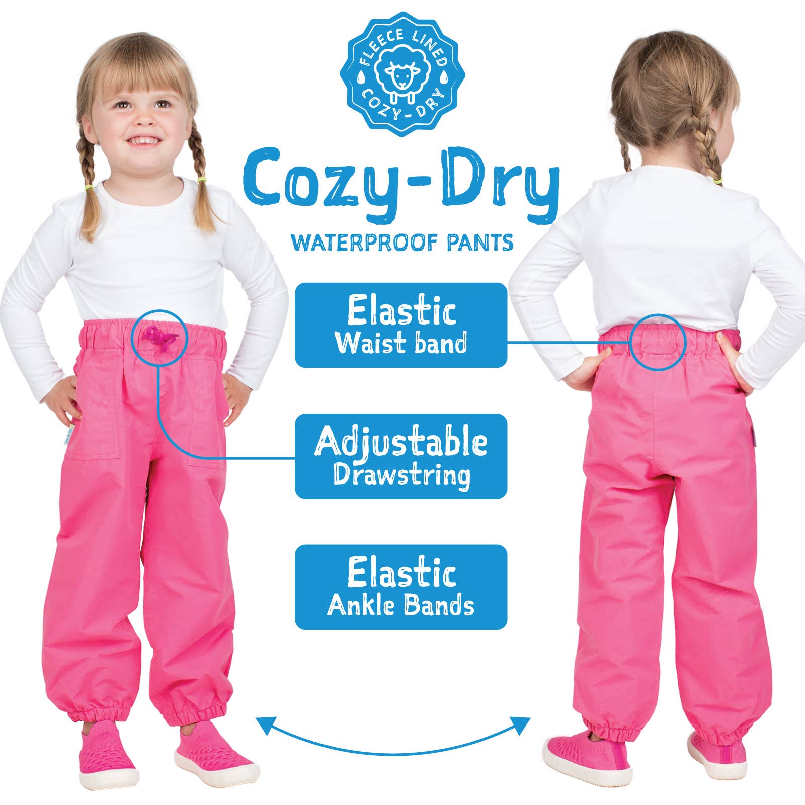 Jan & Jul - Wholesale Pants - Kids - Constellations | Cozy-Dry Rain & Snow Pants1