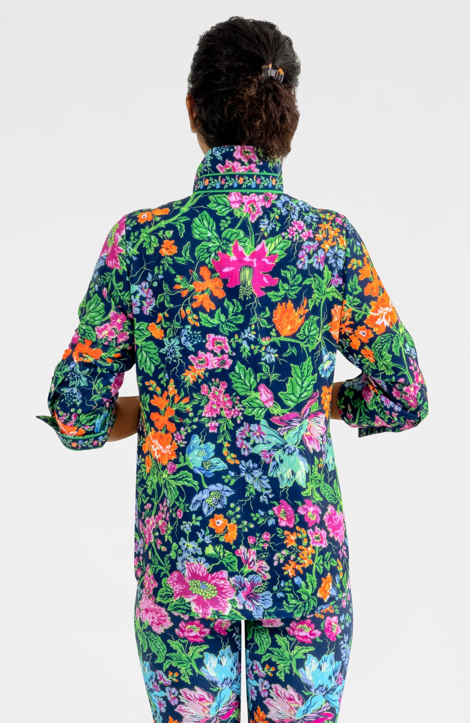 Gretchen Scott LLC - Wholesale Button Down Shirt - Women's - Boyfriend Shirt - English Garden16