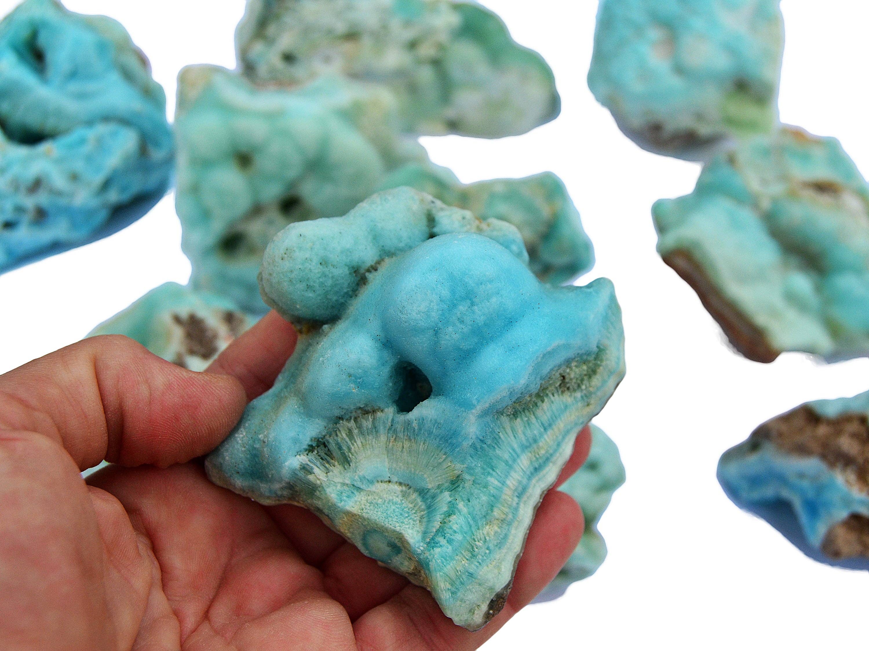 Kaia & Crystals - Wholesale Spiritual Stone/Crystal - Raw Blue Aragonite Crystals (3-5 Pcs) - 1 Kg  (100g - 500g)7
