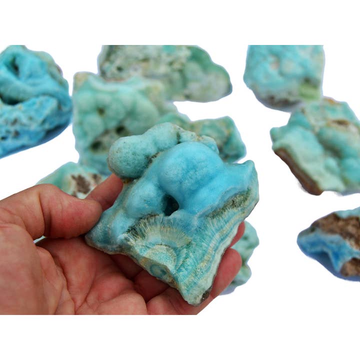 Kaia & Crystals - Wholesale Spiritual Stone/Crystal - Raw Blue Aragonite Crystals (3-5 Pcs) - 1 Kg (100g - 500g)7