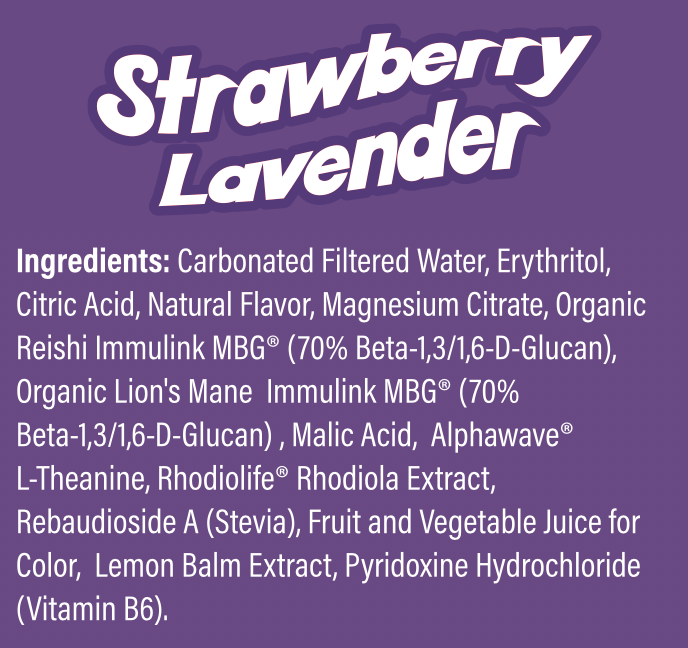 Melting Forest - Vente Eau gazeuse - Boisson aux champignons | Soulagement du stress | Fraise et lavande14