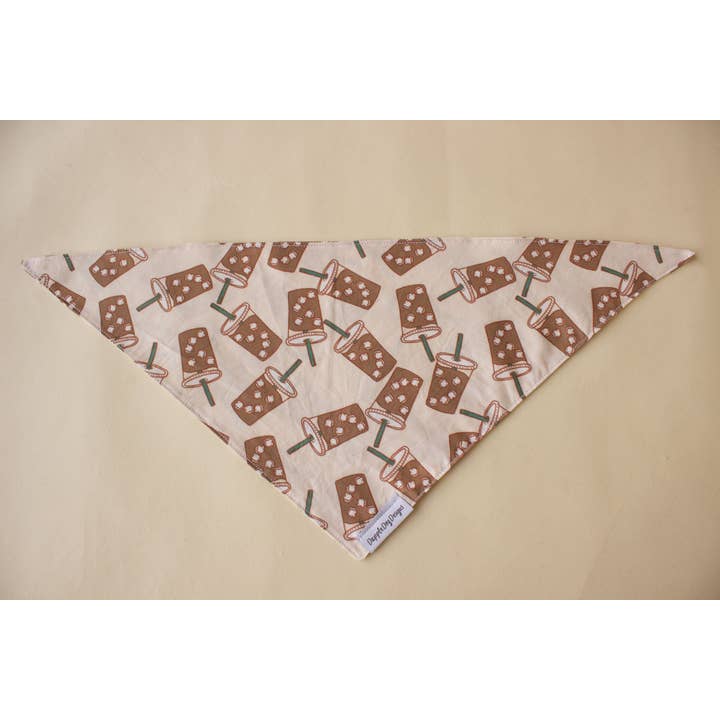 Dapple Dog Designs - Wholesale Pet Bandana - Dog - Iced Coffee Dog Bandana - Everyday Dog Bandana
