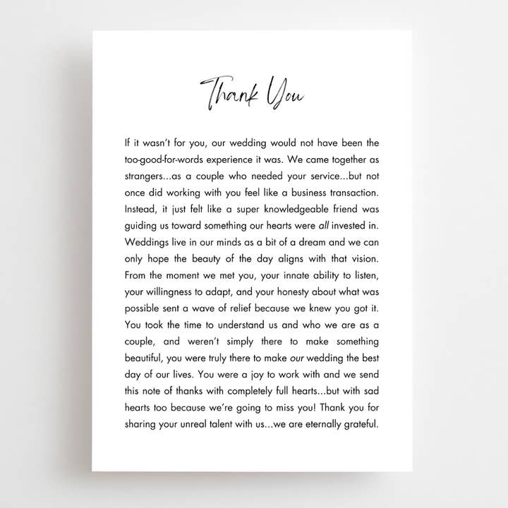 Couple To Their Vendors for wholesale by The Lettery Studio