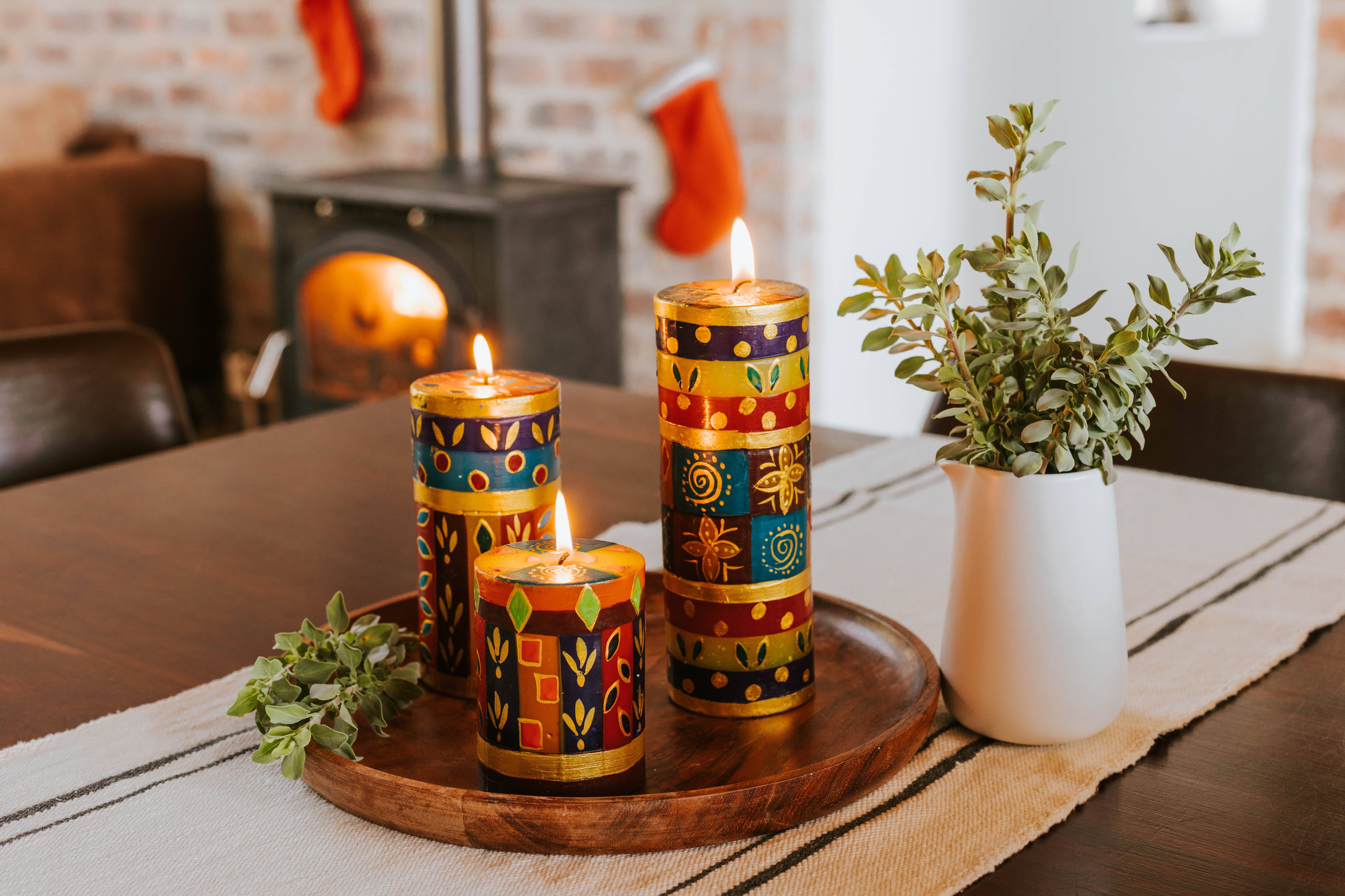 Thumbprint Artifacts - Wholesale Tapered Candle/Candlestick - African Mineral Candle8