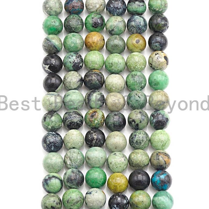 BestBeads&Beyond – wholesale Pärlor – Högkvalitativa naturliga turkosa pärlor, 6mm/8mm/10mm/12mm/14mm runda släta turkospärlor, 15,5 ”Full Strand, Sku #U773