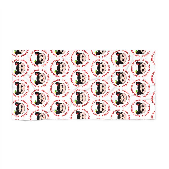 Aloha Kimchi Bitches Asciugamano da Spiaggia per la vendita all'ingrosso da parte di Kimberly Ratliff Art