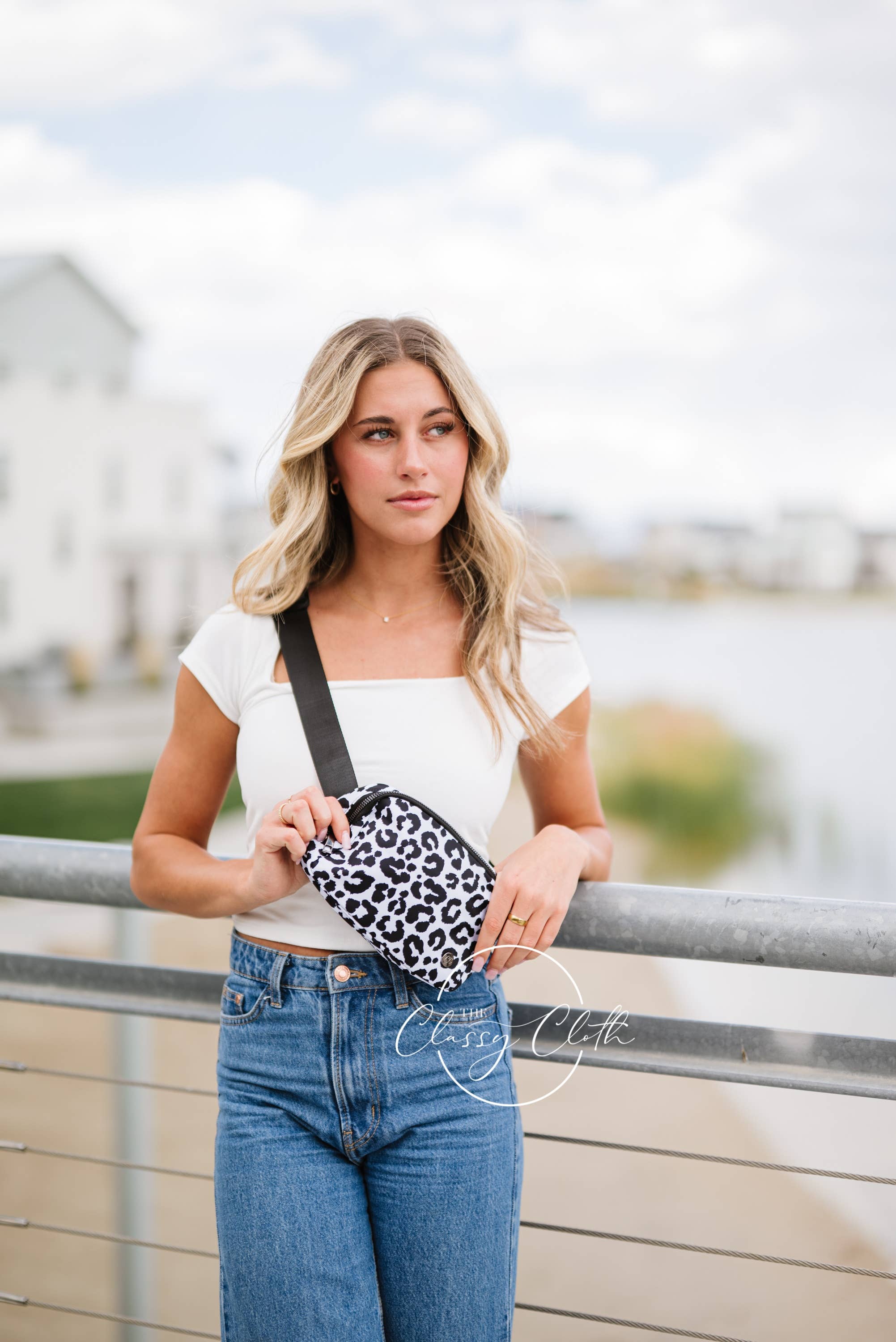 The Classy Cloth WS - Vendita all'ingrosso Marsupio - Donna - Marsupio in Nylon con Cintura - Leopardo Nero RTS3