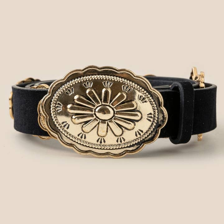 Anarchy Street - Wholesale Belt - Women's - Western Oval Floral Buckle Belt4