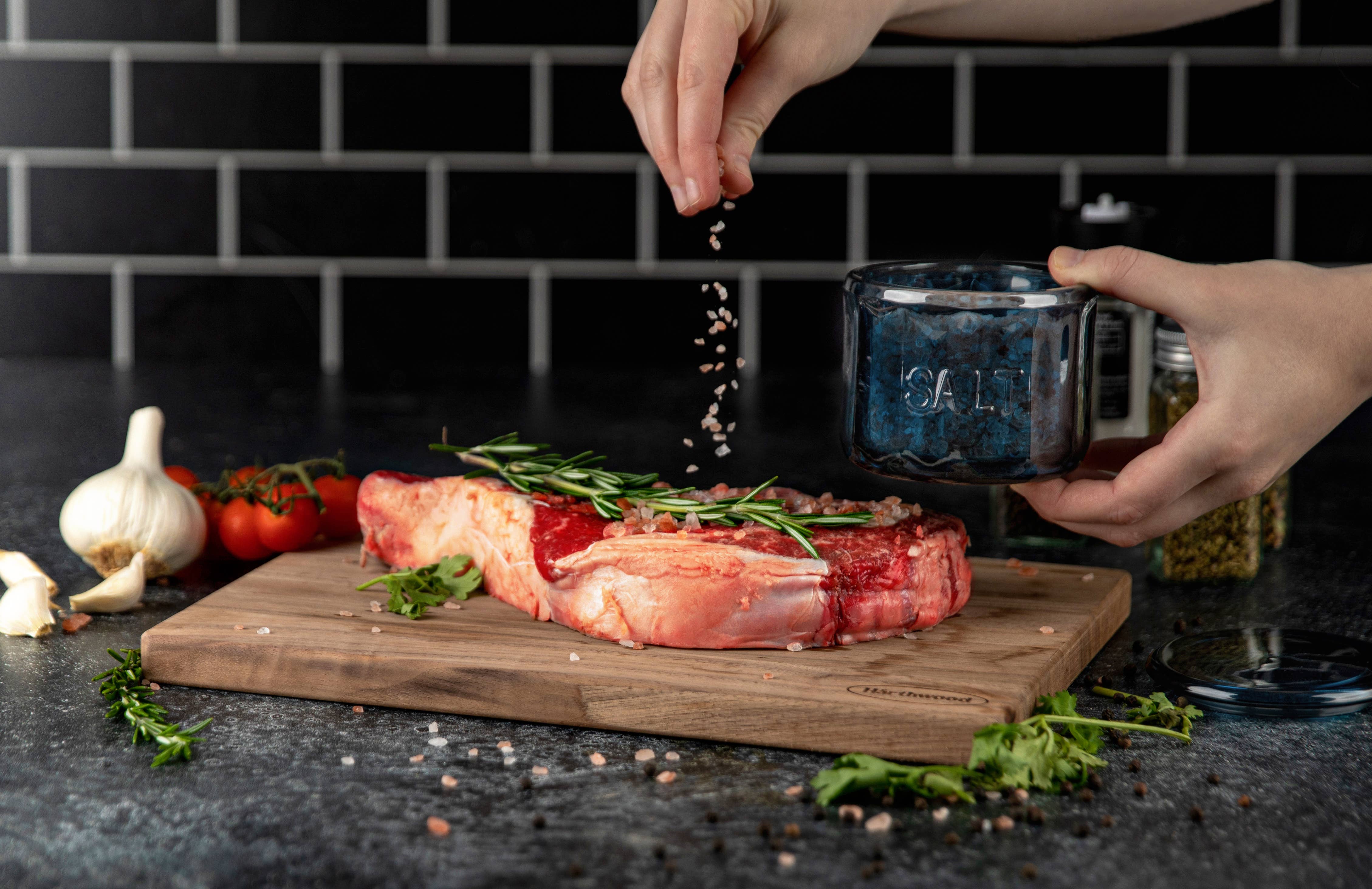 Kook - Wholesale Salt Mill - Kook Embossed Salt Cellar & Lid, Pressed Glass, 10 oz3