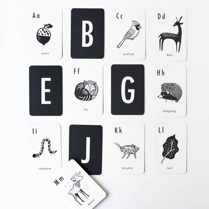 Wee Gallery - Wholesale Learning Cards - Kids & Baby - Woodland Alphabet Cards1