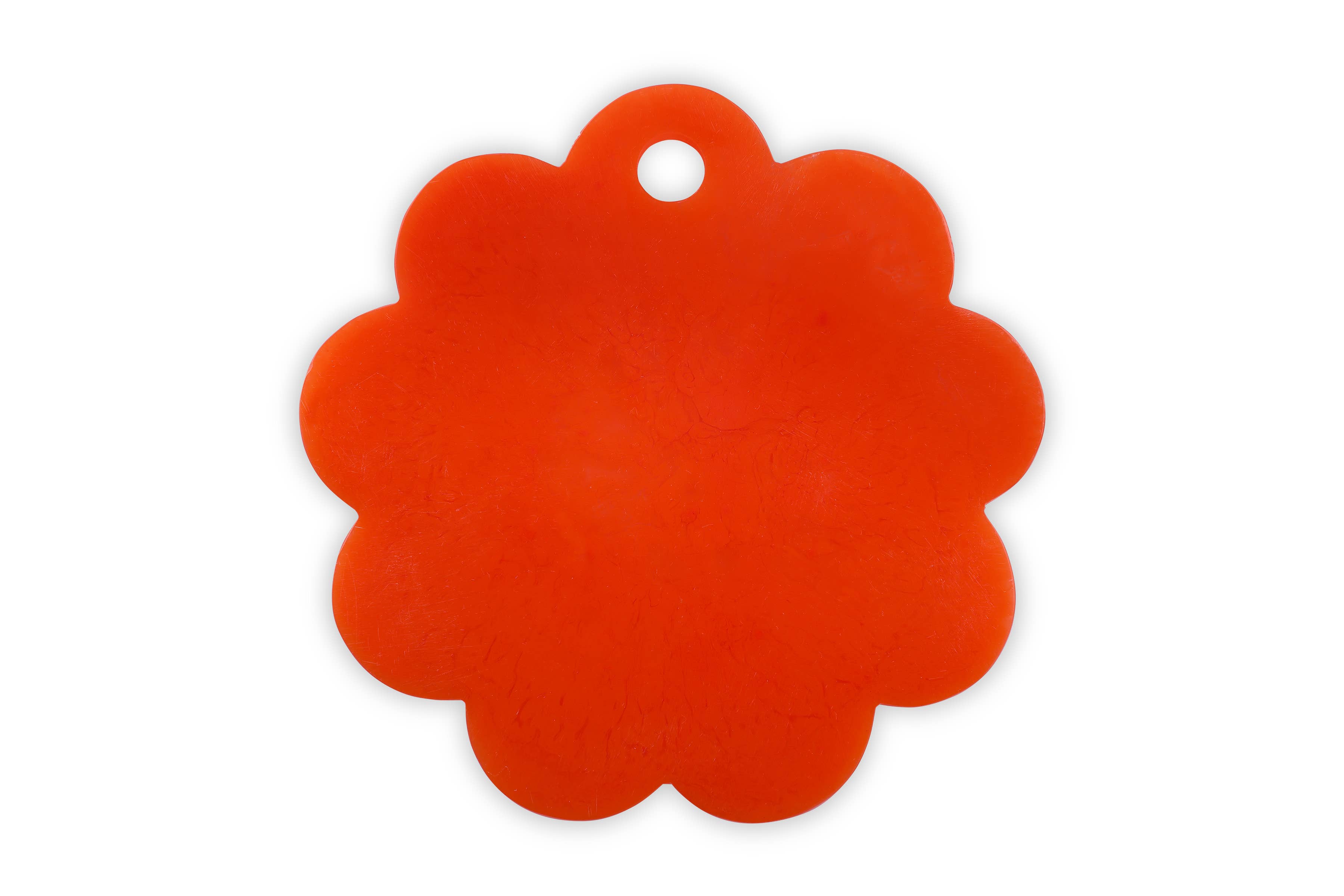 Casa Amarosa - Wholesale Cheese Board - Scallop Resin Cheese Charcuterie Board, Orange - 9 Inches1