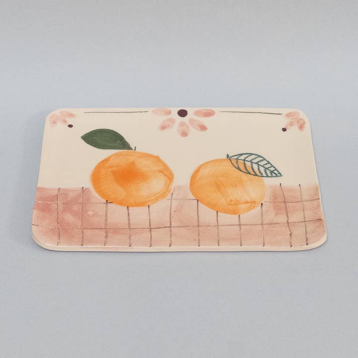 Voila! håndlavet keramisk bakke fra Italien - størrelse M for engroshandel hos Odeon Studio