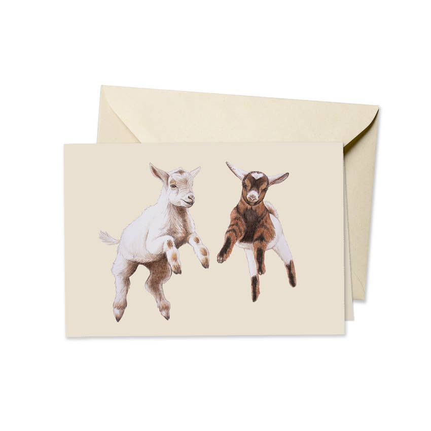 Oh Bear Studio - Wholesale Everyday Greeting Card - Giddy Goats - A6 Map0