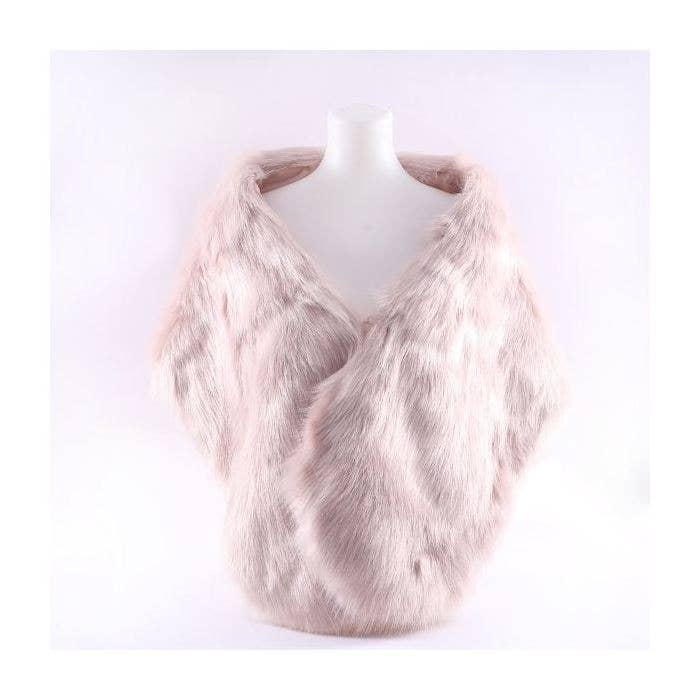 Diacly - Wholesale Fur/Faux Fur Coat - Women's - Over Size Faux Felt Fur Scarf Shawl Wrap2