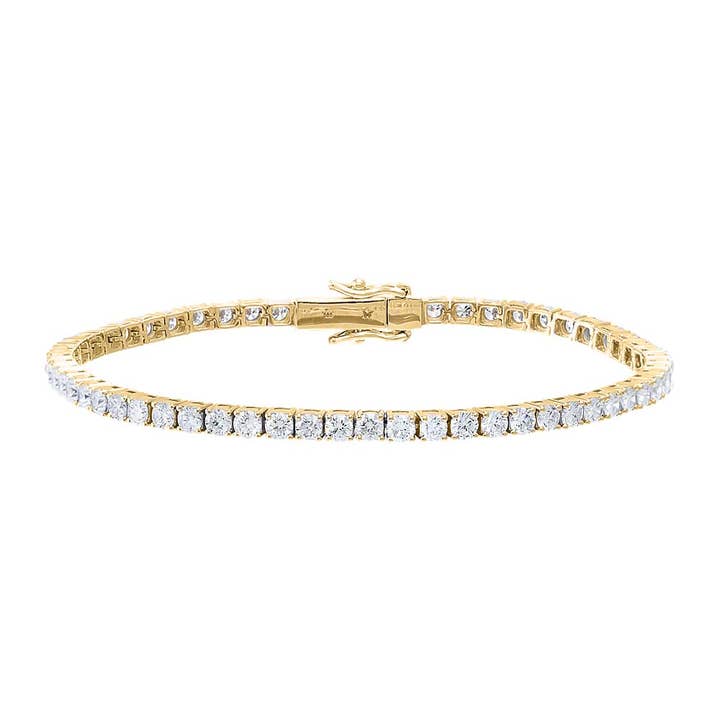 Lab Grown Diamond Four Prong Tennis Bracelet 14K for wholesale by By Adina Eden