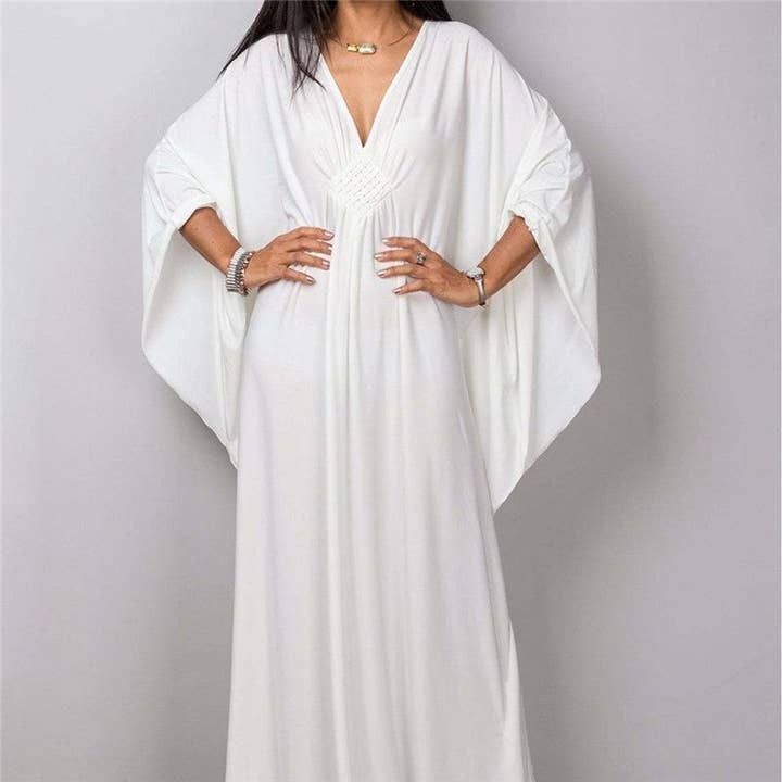 Solid Color Loose Knit Long Robe for wholesale by kycozy