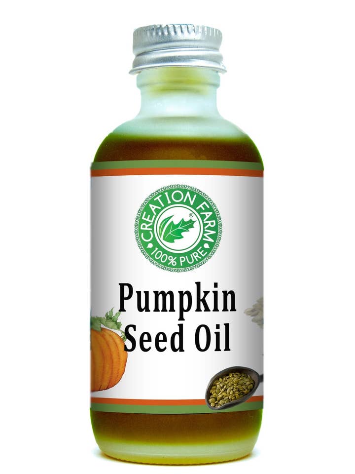 Pumpkin Seed Oil Extra Virgin Cold Pressed 2 Oz By Creation Farm For Skin Nourishment And Anti Aging for wholesale by Creation Farm Inc