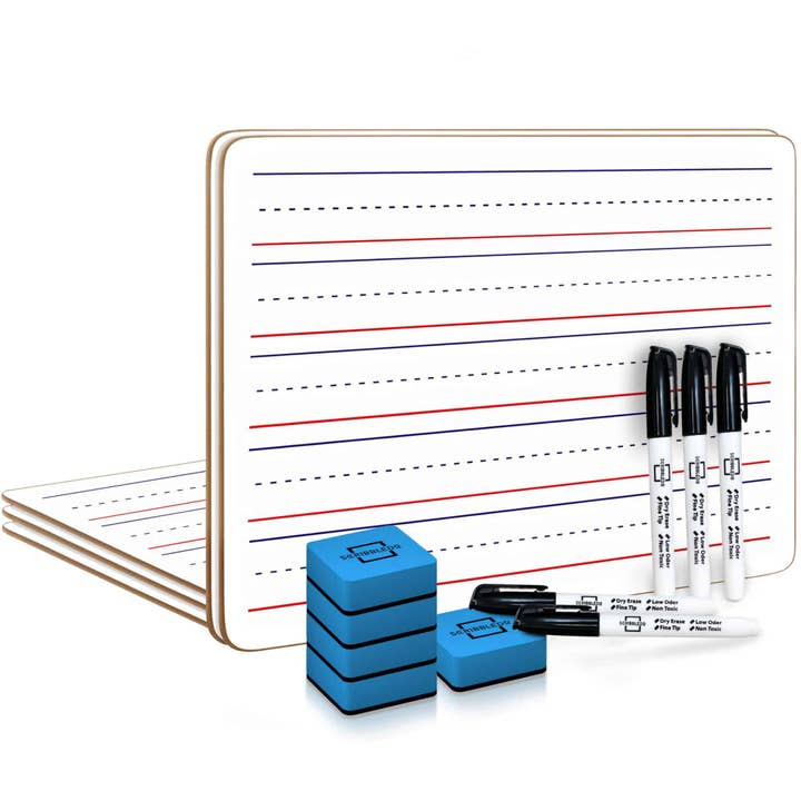 5 Pack 9x12" Ruled Boards with Accessories for wholesale by Scribbledo