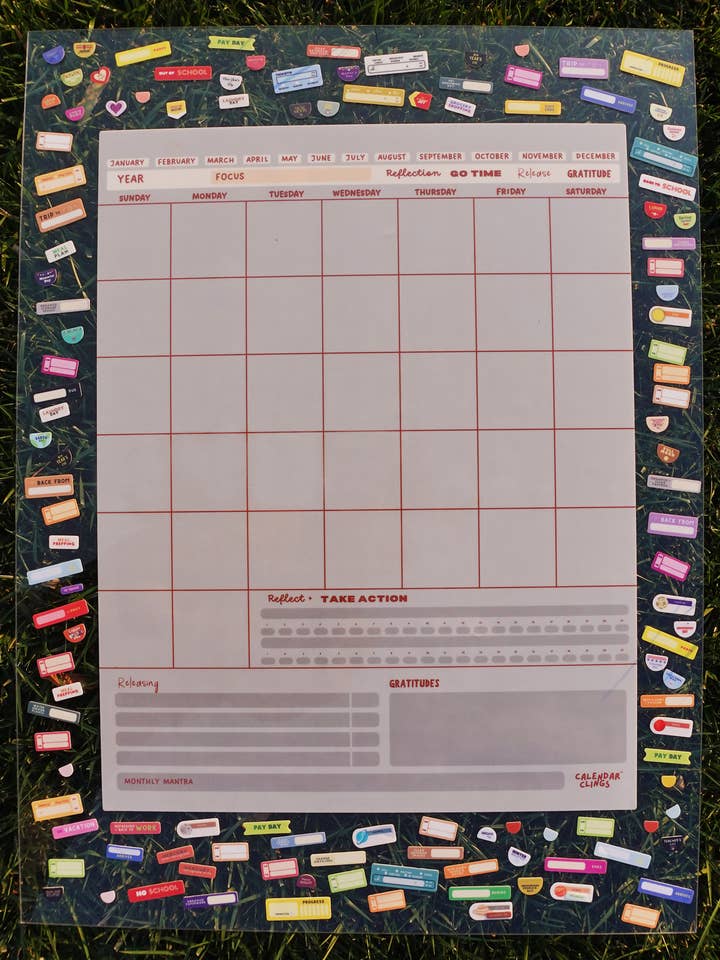 Gray Moon Cycle Tracker + Calendar for wholesale by Calendar Clings