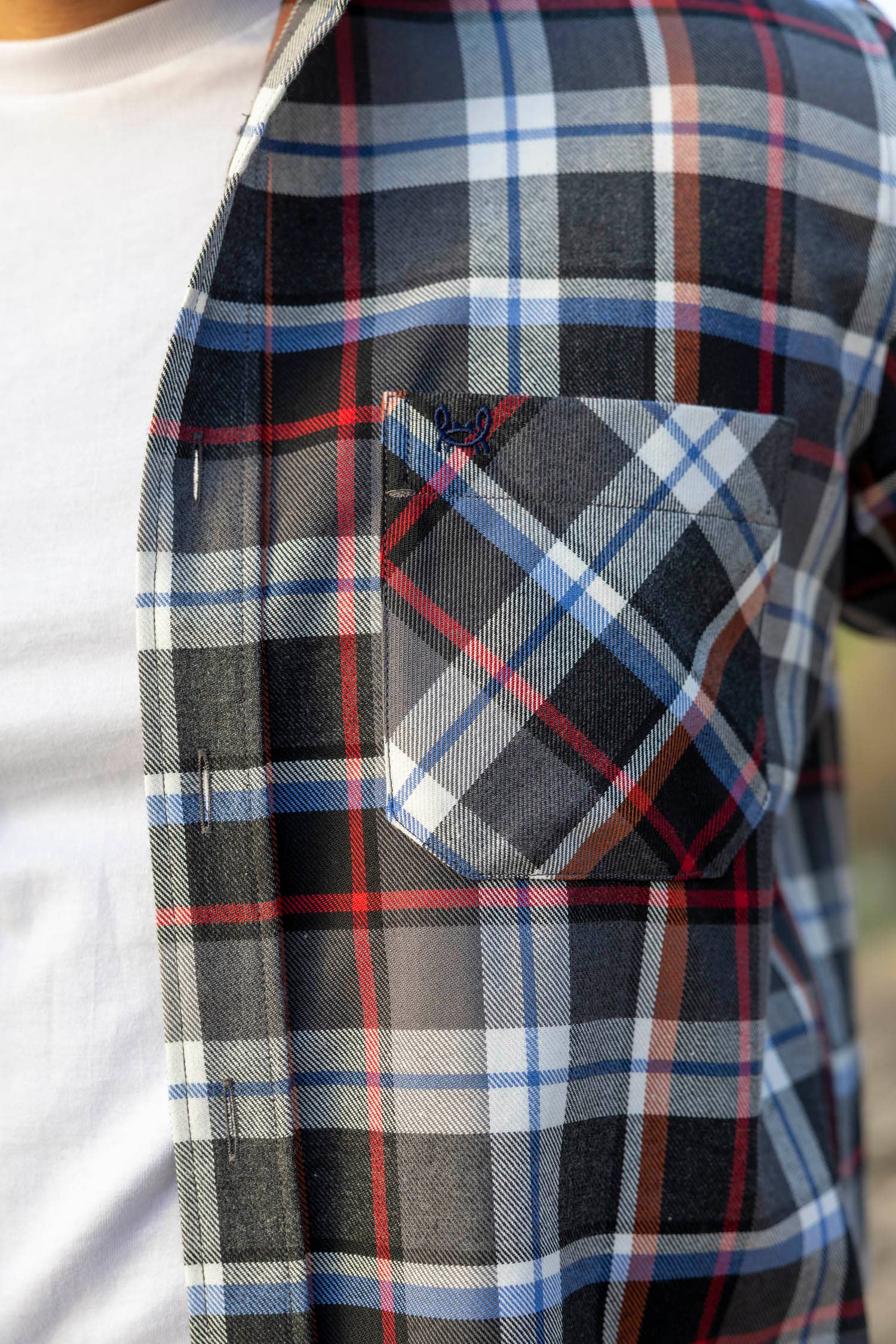 Custi Mikelo: Made in Spain - Wholesale Button Down Shirt - Men's - Gray Flannel Overshirt | Soria1