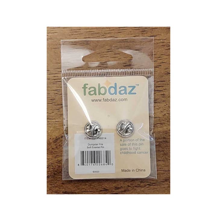 Fabdaz - Wholesale Lapel Pin/Button - Dumpster Fire Enamel Pin with Metal Frame3