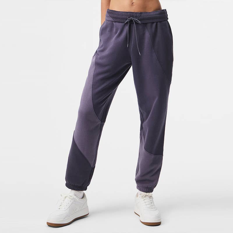 WONDERXFANS - Vente Pantalon de survêtement/de jogging – femme - Pantalon de survêtement décontracté à jambes larges et poignets contrastés.4