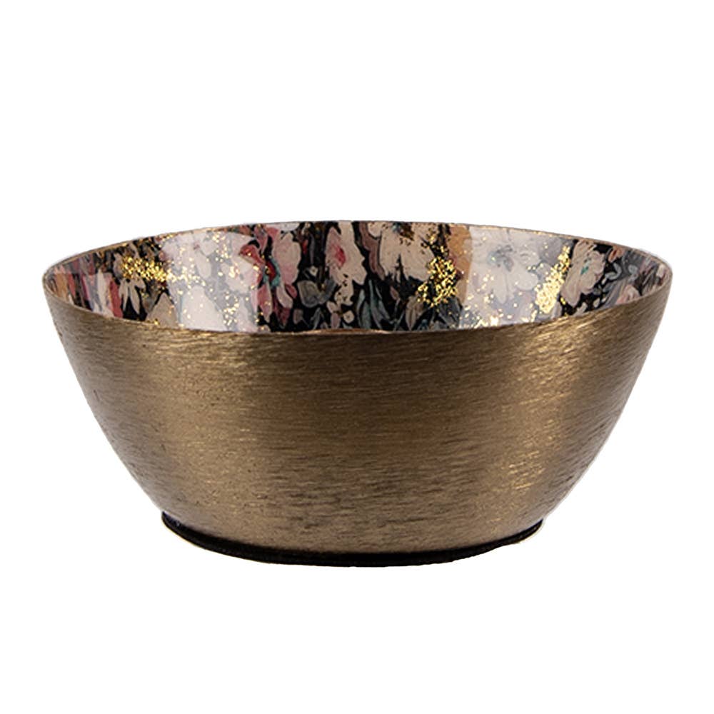 Clayre & Eef - Wholesale Candle Holder - 65883 Candle holder Ø 11x5 cm Gold colored Black Metal0