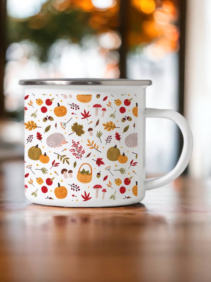 Autumn Days - Autumn Camping Mug for wholesale by Sovende Bjorn