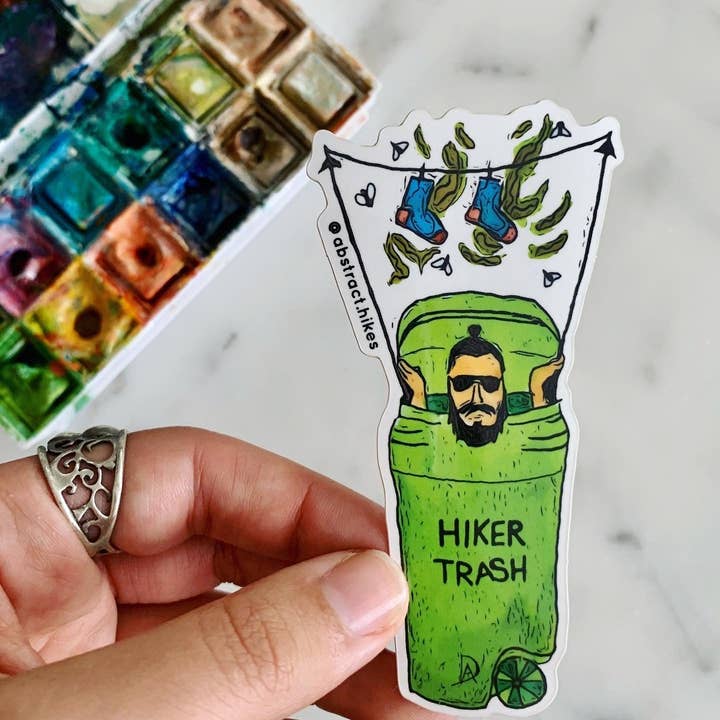 Abstract Hikes - Wholesale Sticker - Hiking Sticker: "Hiker Trash Man"5