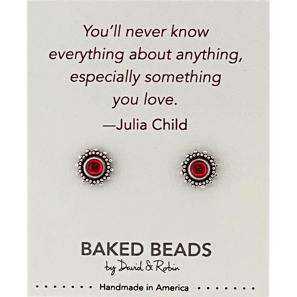 Baked Beads - Wholesale Stud/Post Earrings - Quotestone Post10