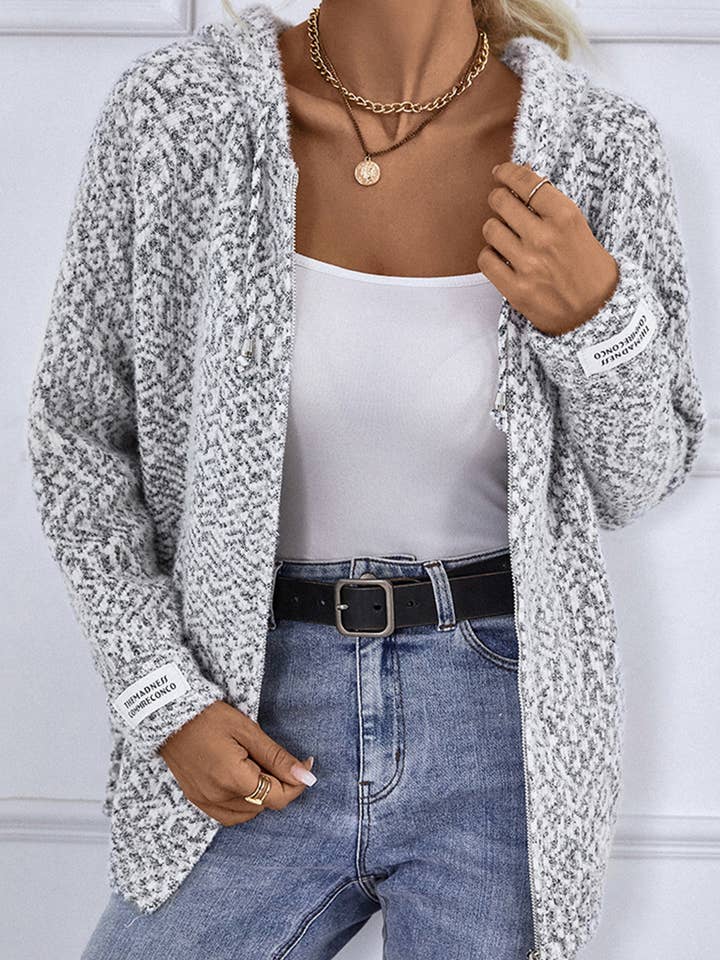 CWOCAL0349 Casual Zip-Up Hoodie Cardigan Sweater for wholesale by NINEXIS