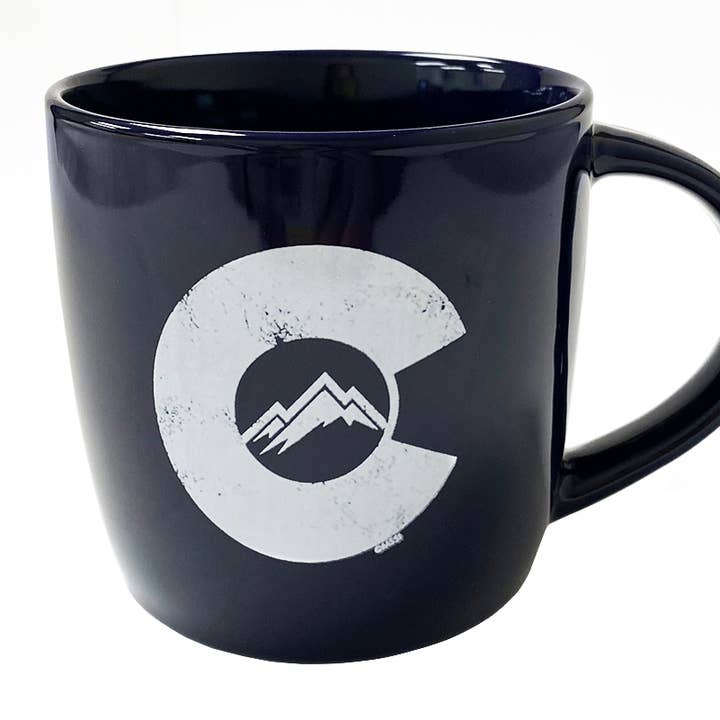 Colorado Distressed C Mug for wholesale by Mountain States Specialties