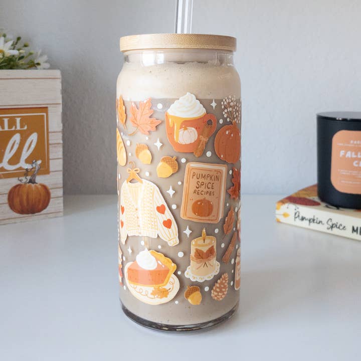 Be Bold Stay Bold - Wholesale Drinking Glass/Cup - Pumpkin Spice Cozy Fall Glass Cup – 16oz & 20oz2