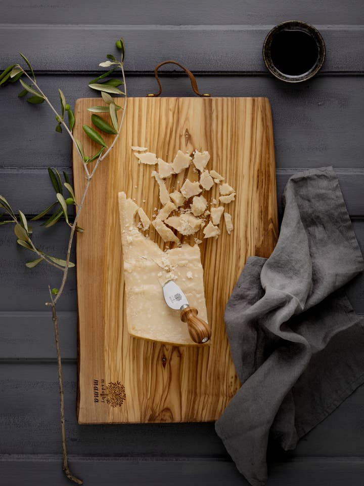 Hand-carved Olive Wood Cheese Board | Made in Italy | Small for wholesale by Made by Mama