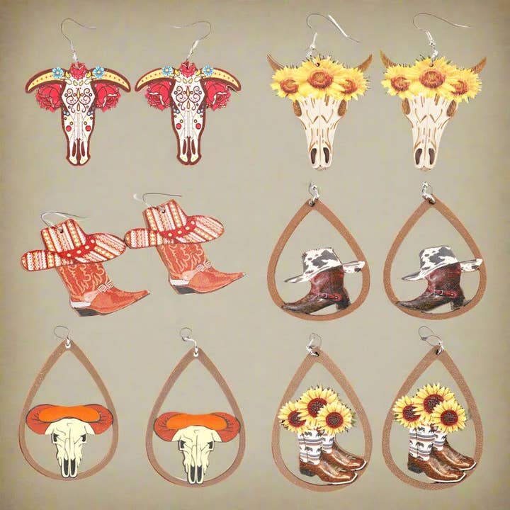 Western Style Sunflower Cow Head Boots Wood Chip and other Purchase Wholesale sunflower chips. Free Returns & Net 60 Terms on Faire trending on Faire.