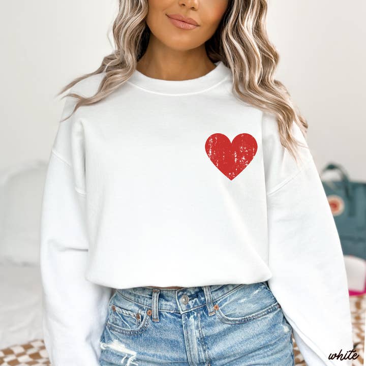 Chloe Vs Tank - Wholesale Graphic Sweatshirt - Unisex - Pocket Heart Valentine's Day Sweatshirt *6 Colors (S-3X)4