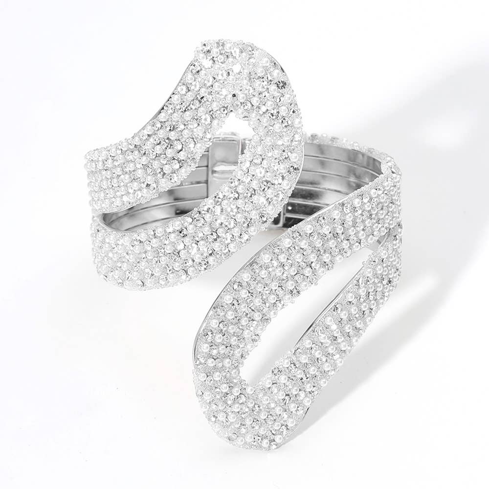 Sensibling Corp. - Wholesale Manchet-armband - Stenen Parel Geplaveide Avond Scharnierarmband4